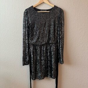 Crystal Doll Glittering‎ Long Sleeve Dress